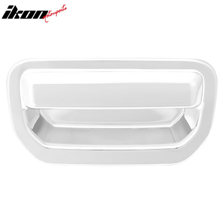 IKON MOTORSPORTS, Tailgate Handle Cover Compatible With 2006-2013 Honda Ridgeline, Chrome Exterior Rear Trunk Tail Gate Door Flat Molding Trim