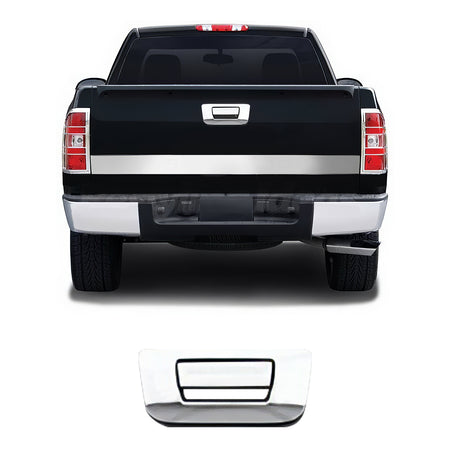 IKON MOTORSPORTS Rear Liftgate Accent Bar, Compatible with 2006-2009 Chevrolet Silverado, Chrome Stainless Steel Decorative Rear Door Molding Trim Strip