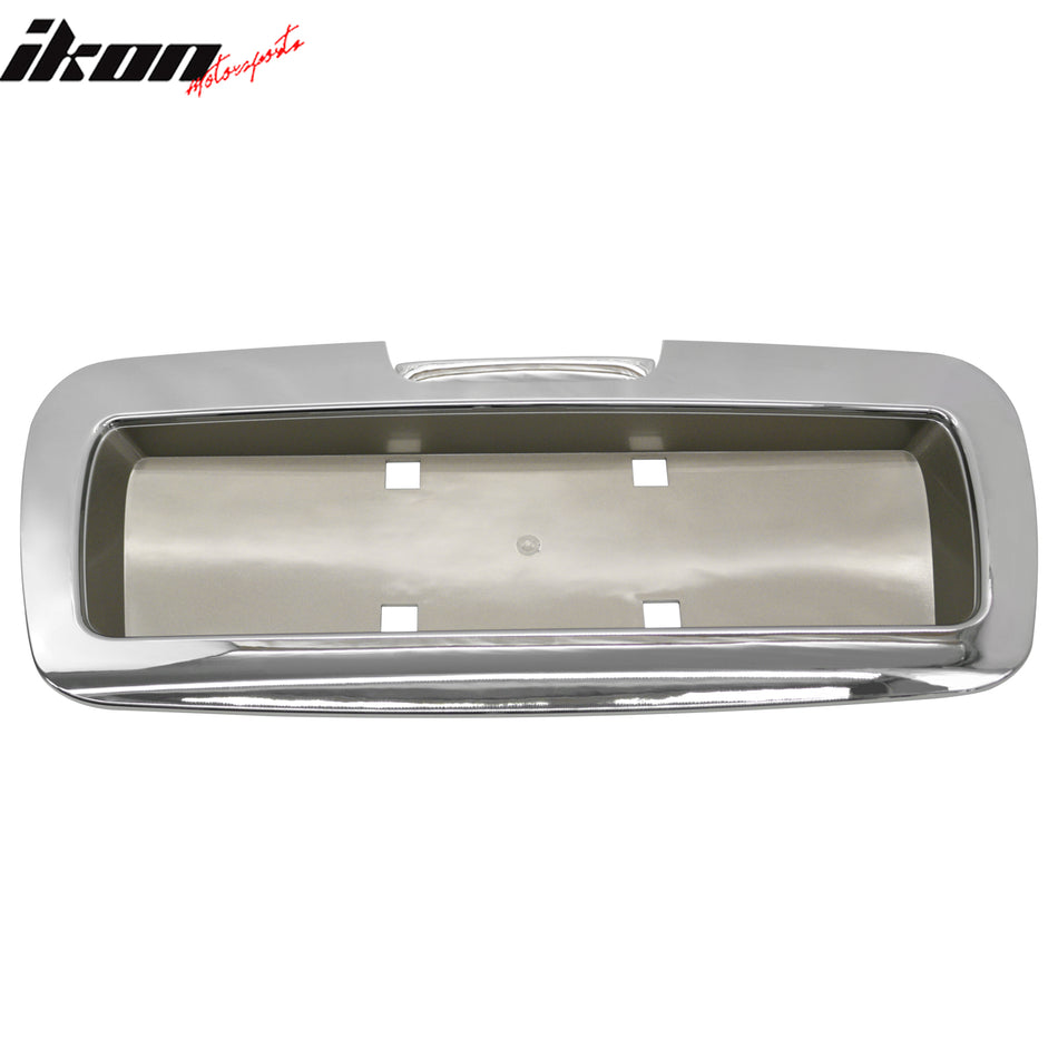 2002-2009 Chevrolet Trailblazer& GMC Envoy Chrome Rear License Plate Panel w/ Frosted Gold Background& Handle Cover