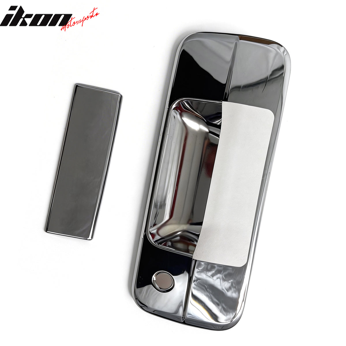 IKON MOTORSPORTS Tailgate Handle Cover, Compatible with 2007-2013 Toyota Tundra, Chrome Stainless Steel Rear Lift Gate Door Handle Protector Cap w/ Key Hole, 2PCS
