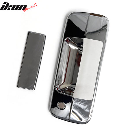 IKON MOTORSPORTS Tailgate Handle Cover, Compatible with 2007-2013 Toyota Tundra, Chrome Stainless Steel Rear Lift Gate Door Handle Protector Cap w/ Key Hole, 2PCS