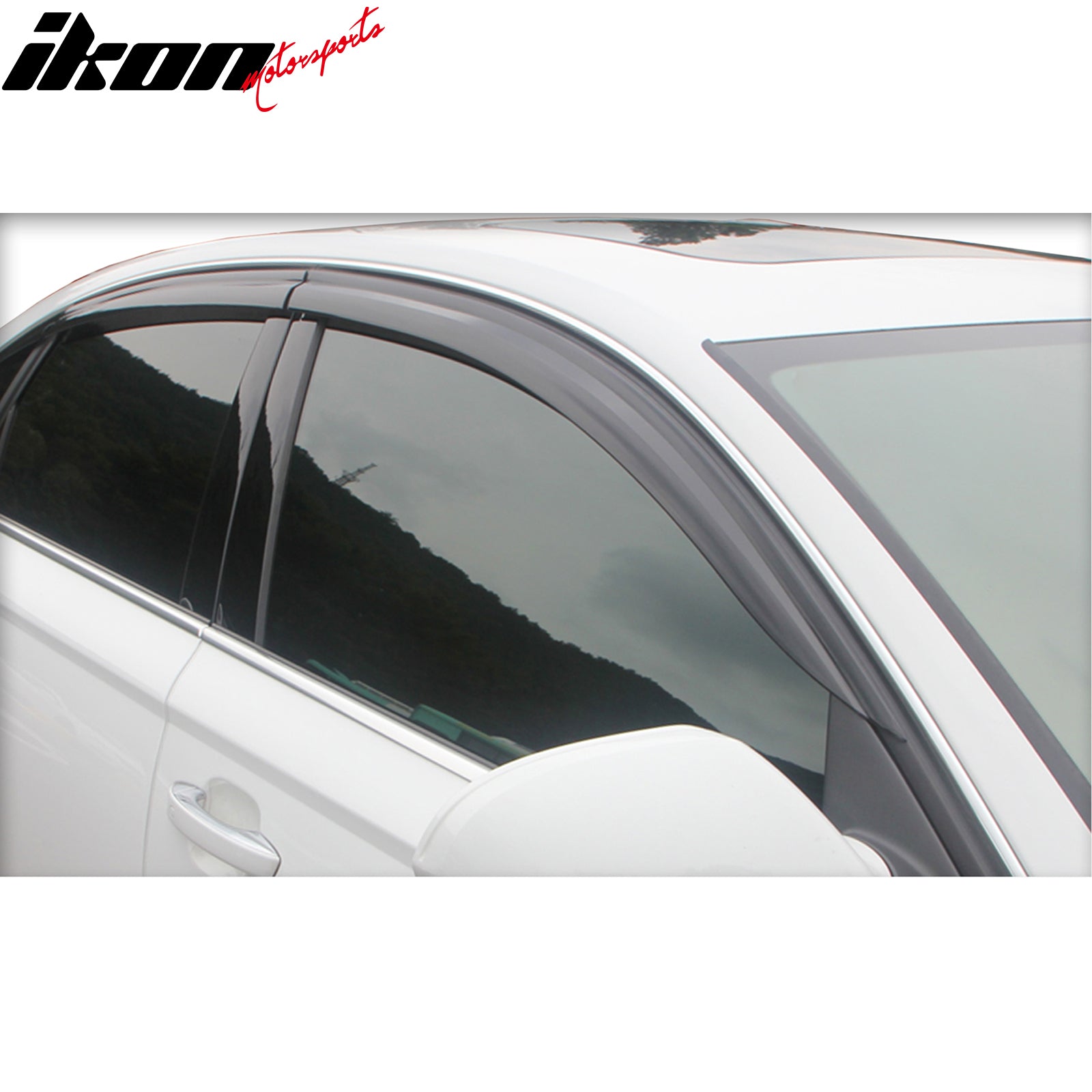 IKON MOTORSPORTS Tape on Window Visors Compatible with 2012-2018 Audi ...