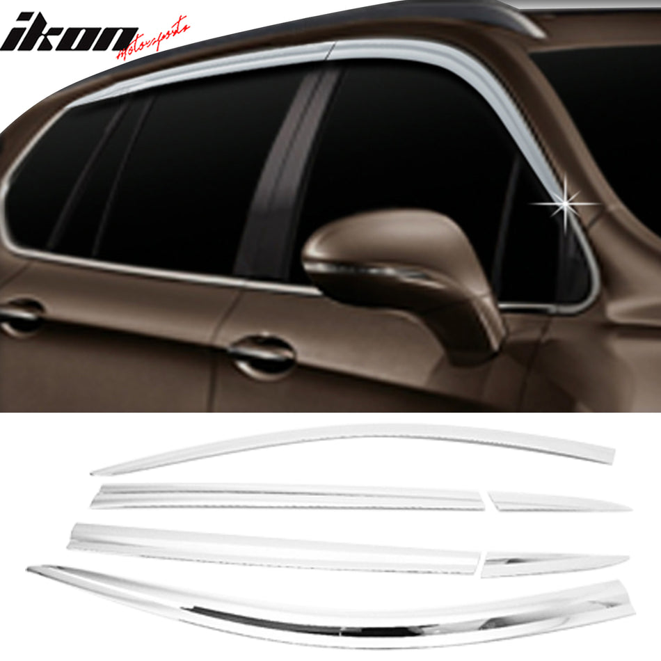 2016-2020 Buick Envision Chrome Window Visors Rain Sun Guard ABS 6PCS