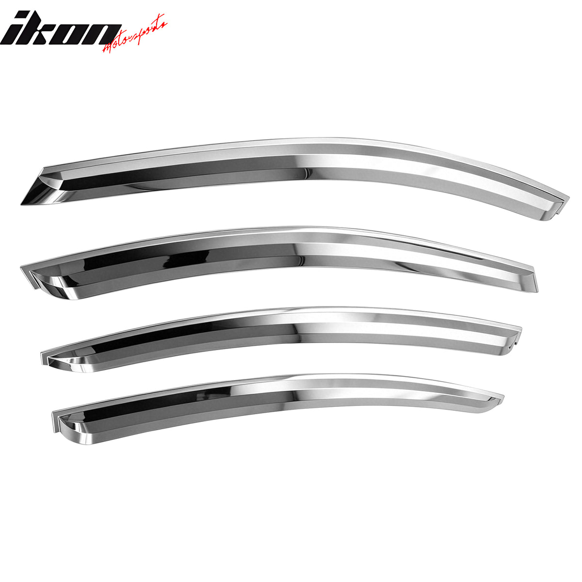 Fits 11-15 Chevrolet Cruze Window Visors Vent Rain Sun Guards Deflectors Chrome