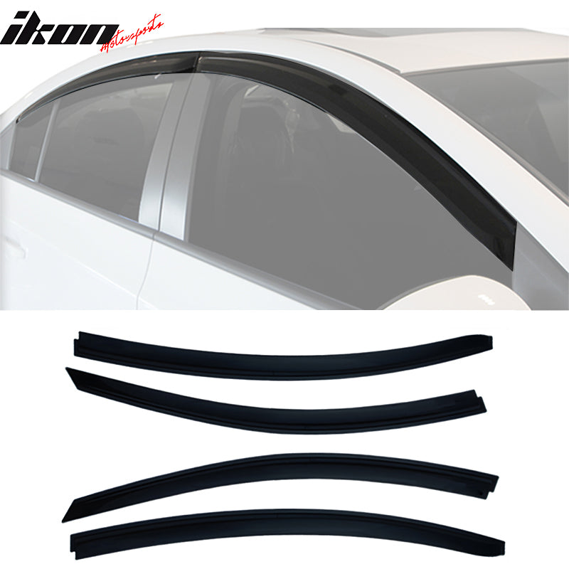 Fits 11-15 Chevy Cruze Dark Smoke Window Visors Vent Shade Rain
