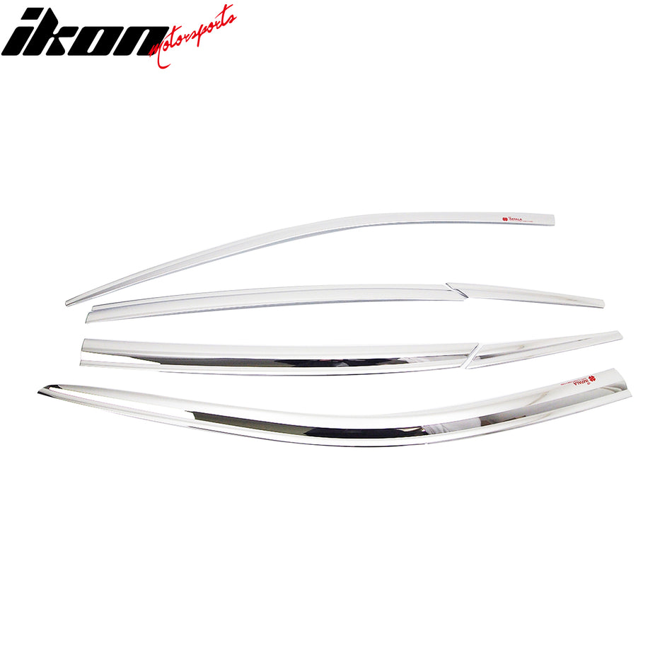 2014-2020 Chevrolet Impala Tape-On Chrome 6PCS Window Visors Guard ABS