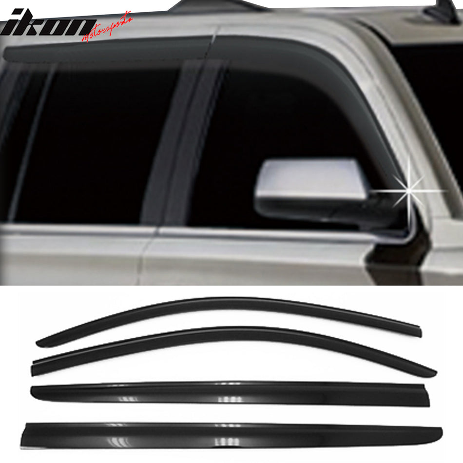2015-2020 Chevy Suburban Window Visor ABS Dark Smoke Rain Guard 4PC