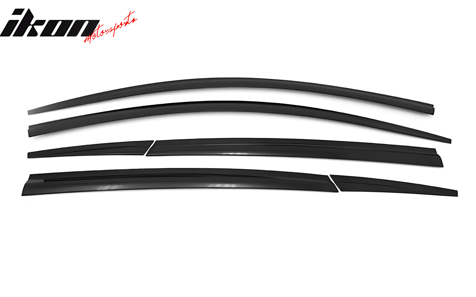 IKON MOTORSPORTS Tape on Window Visors Compatible with 2012-2016 Honda CR-V, ABS Dark Smoke Rain Guards, Side Window Wind Deflectors 6PCS