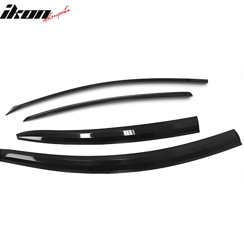 2012-2017 Hyundai Accent Dark Smoke Window Visors Rain Sun Guard ABS