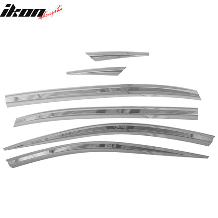 Fits 11-16 Hyundai Equus Chrome ABS Window Visor Tape On Rain Windshield 6PCS