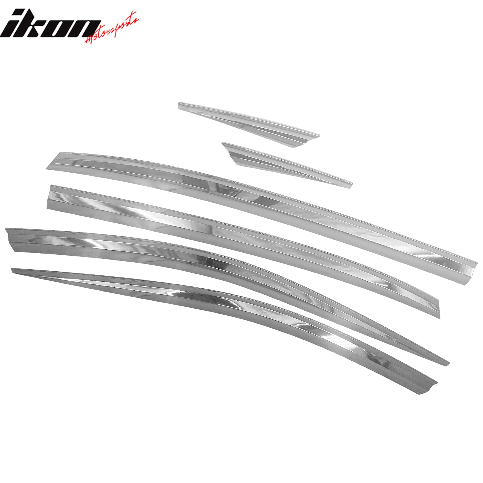 Fits 11-16 Hyundai Equus Chrome ABS Window Visor Tape On Rain Windshield 6PCS