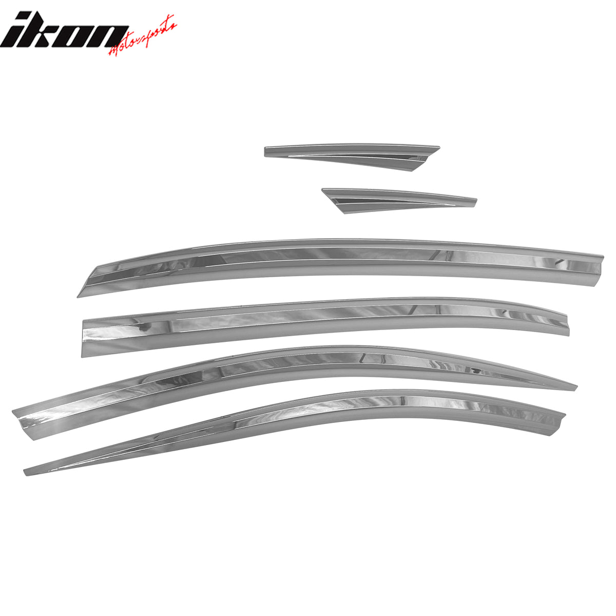 Fits 11-16 Hyundai Equus Chrome ABS Window Visor Tape On Rain Windshield 6PCS