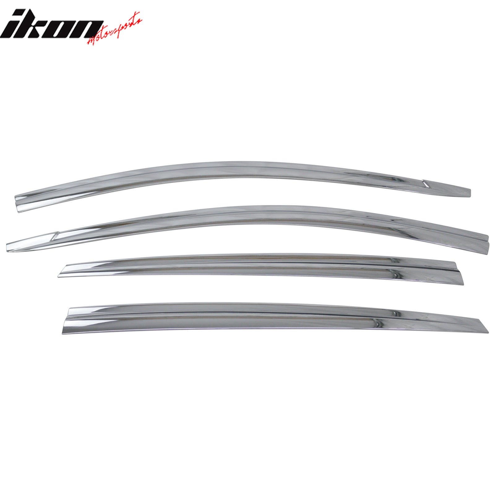 Fits 17-22 Hyundai Ioniq Window Visors ABS Chrome Sun Rain Guard Deflector 6PCS