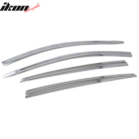 Fits 17-22 Hyundai Ioniq Window Visors ABS Chrome Sun Rain Guard Deflector 6PCS