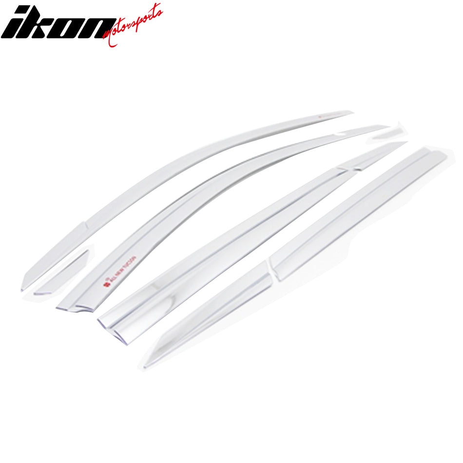 2016-2021 Hyundai Tucson Chrome Window Visors Tape On Deflectors 8PCS