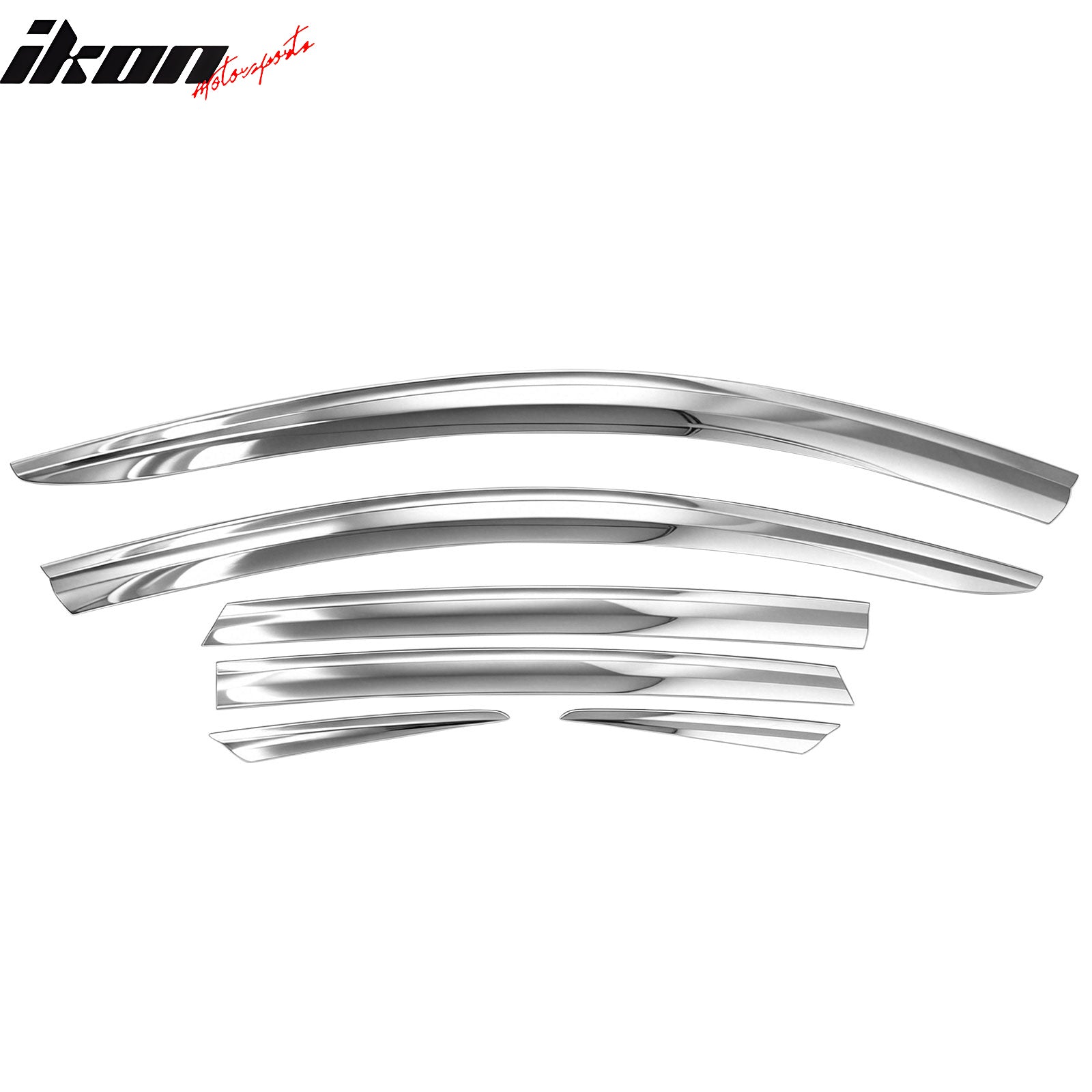 Fits 17-20 Kia Cadenza 6PC Chrome Side Window Visors Rain Shield