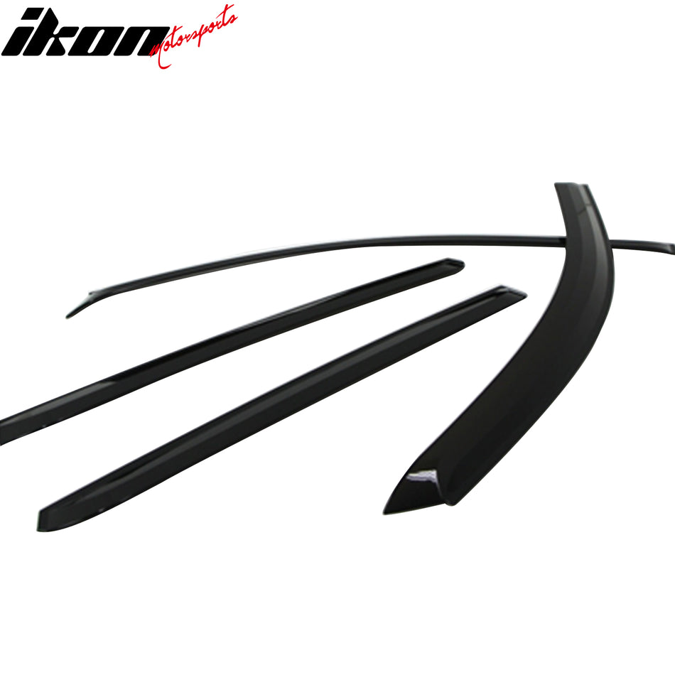 2011-2015 Kia Sorento Tape-On Dark Smoke 4PCS Window Visors Guards ABS