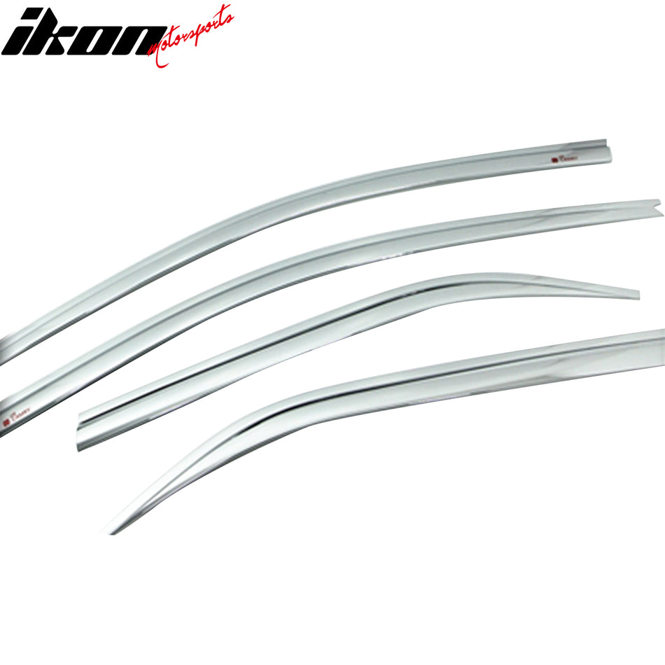 2012-2014 Toyota Camry Chrome ABS Window Visors Tape On Deflectors 4PC