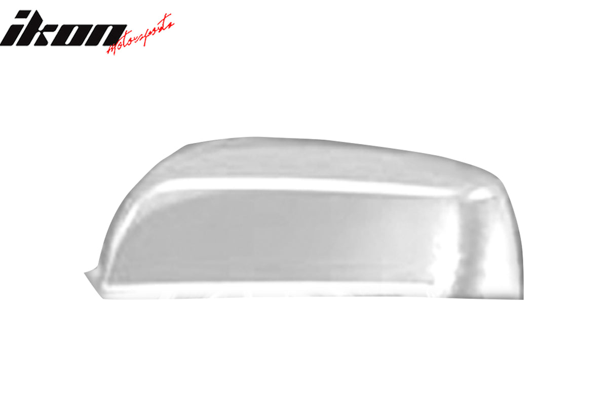 IKON MOTORSPORTS, 2PCS Mirror Covers Compatible With 2013-2015 Chevrolet Malibu 7 2016 Malibu Limited Trim Only, Front Driver Passenger Side Rear View Mirror Cover Cap Replacement ABS Plastic Chrome