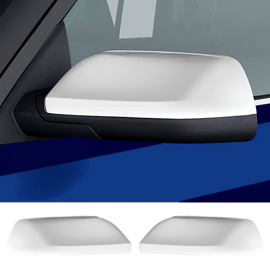 IKON MOTORSPORTS Mirror Cover, Compatible with 2009-2014 Ford Flex, ABS Plastic Chrome Rear View Mirror Protector Cap, 2PCS