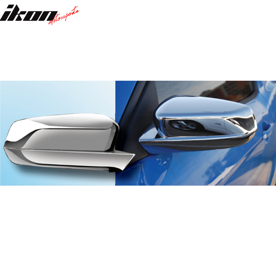 2010-2014 Ford Mustang Chrome 2PCS Side Rearview Mirror Cover Cap ABS