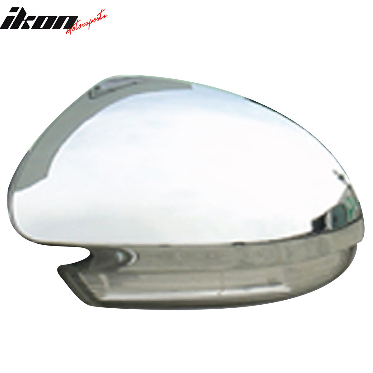 IKON MOTORSPORTS, 2PCS Mirror Covers Compatible With 2006-2010 Volkswagen Passat, Front Driver Passenger Side Rear View Mirror Cover Cap Replacement ABS Plastic Chrome