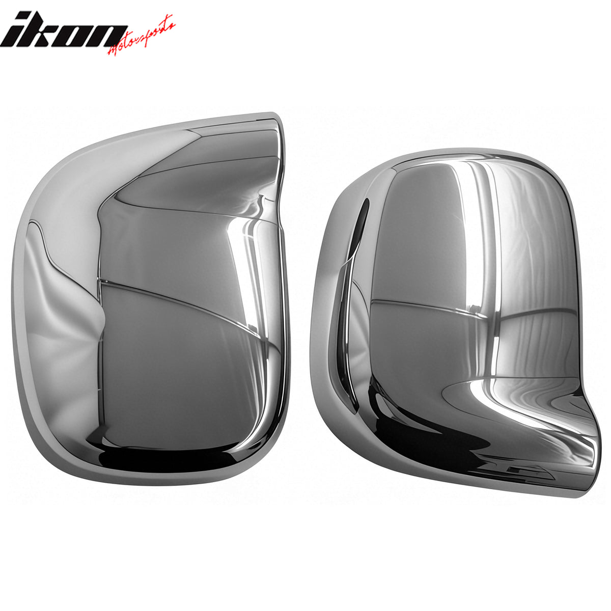 IKON MOTORSPORTS Mirror Cover, Compatible with 2002-2008 Dodge Ram 1500, 2002-2009 Ram 2500 3500, Chrome ABS Rear View Mirror Protector Full Cap, 2PCS