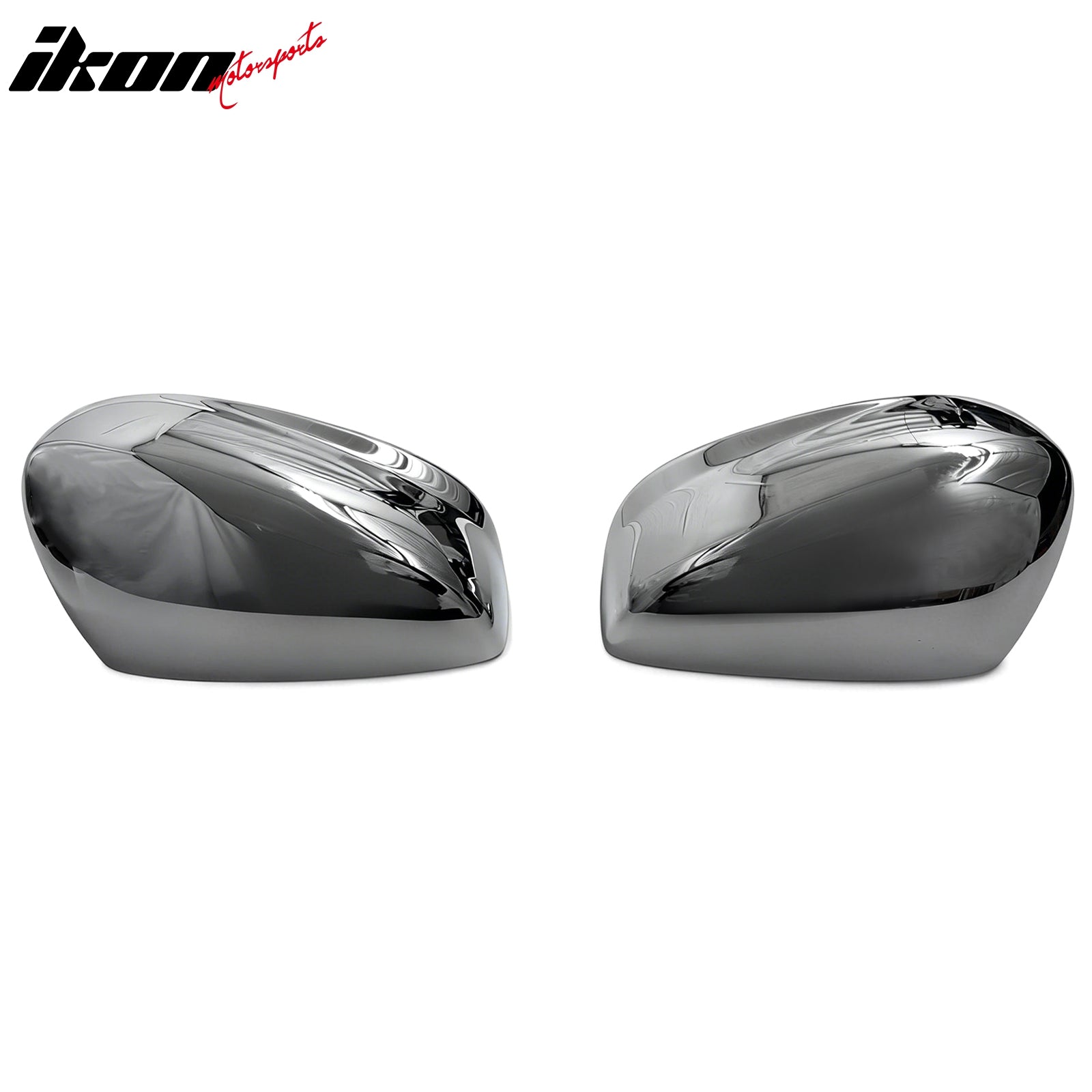 IKON MOTORSPORTS Mirror Cover, Compatible with 2008-2017 Honda Accord, 2013-2016 Acura ILX, Chrome ABS Rear View Mirror Protector Upper Cap, 2PCS