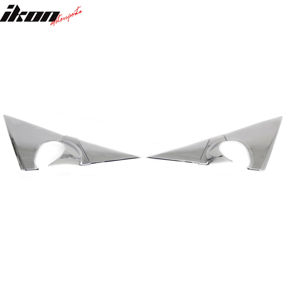 2011-2014 Hyundai Sonata Chrome Side Rearview Mirror Corner Garnish Molding ABS