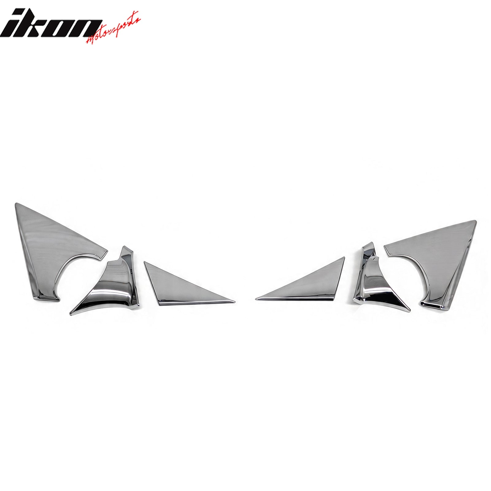 Fits 11-14 Hyundai Sonata Passenger Driver Side Mirror Corner Molding Chrome ABS