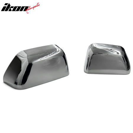 Fits 17-24 Ford F-250 F-350 Super Duty Chrome Mirror Covers Top Cap ABS Pair