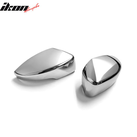 Fits 17-19 Ford Escape 2PC Chrome ABS Mirror Covers Cap w/ Turn Signal Light Cut