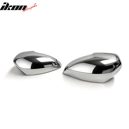Fits 17-19 Ford Escape 2PC Chrome ABS Mirror Covers Cap w/ Turn Signal Light Cut