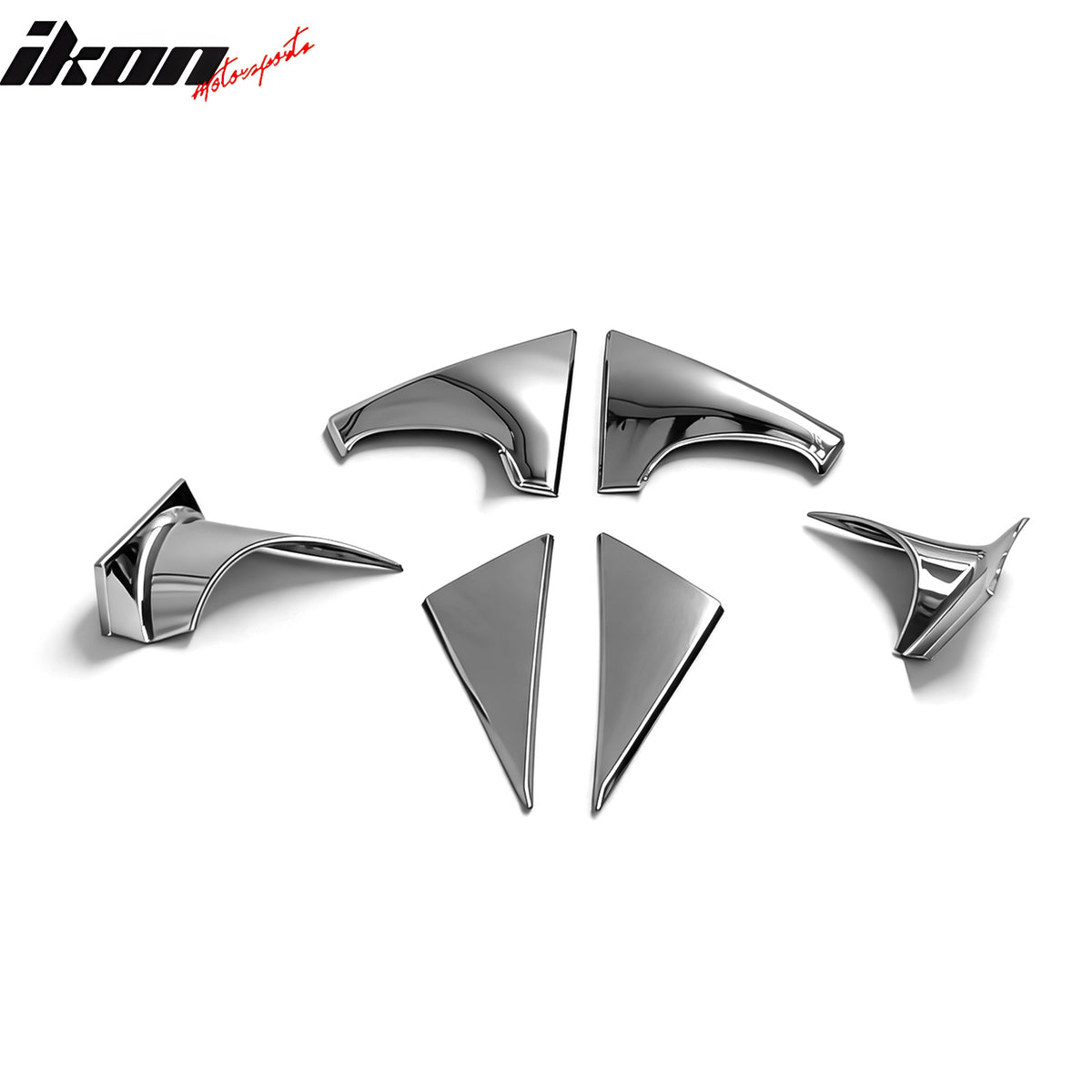 IKON MOTORSPORTS Mirror Bracket Covers, Compatible with 2011-2014 Hyundai Sonata, ABS Plastic Chrome Front Driver Passenger Side Rear View Mirror Protector Caps Replacement, 2PCS