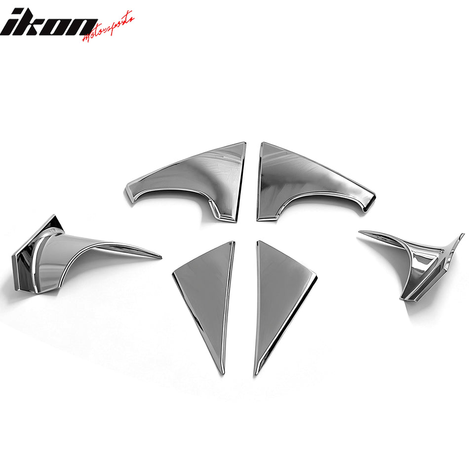Fit 2010-2015 Hyundai Tucson Side Rear View Mirror Bracket Covers Chrome