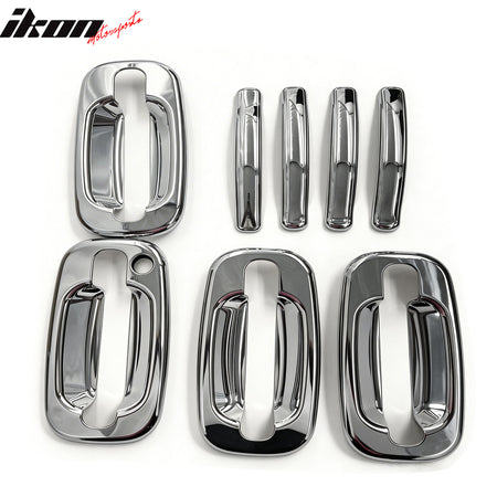 Fits 02-06 Chevy Avalanche & Silverado Sierra 4PCS Door Handle Cover W/1-Keyhole