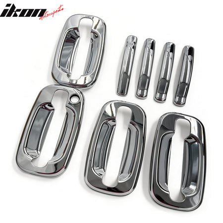 Fits 02-06 Chevy Avalanche & Silverado Sierra 4PCS Door Handle Cover W/1-Keyhole