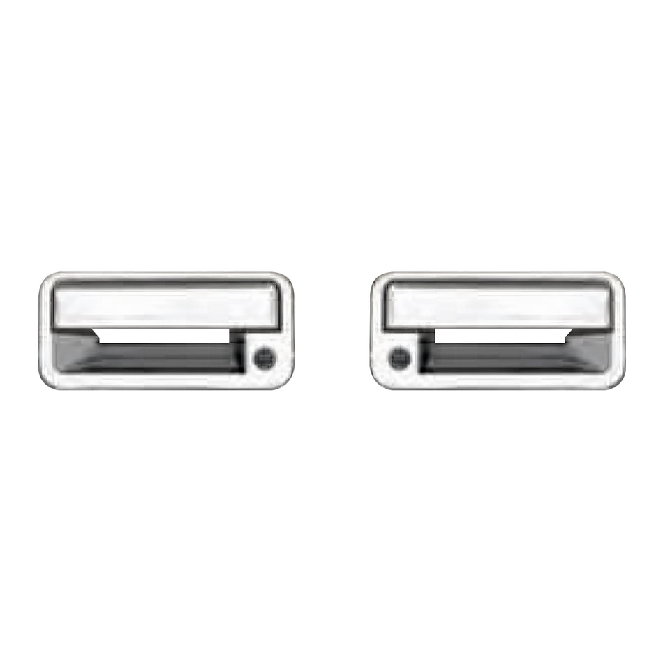 Trims Express Chrome Tailgate Handle Covers For Chevy Avalanche 2002-2006 – W/ Keyhole Cutout