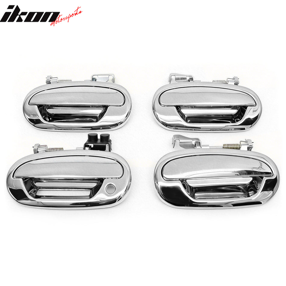 1997-2003 Ford F-150 Chrome ABS Side Door Handle Covers Trim w/ 1 Key Hole