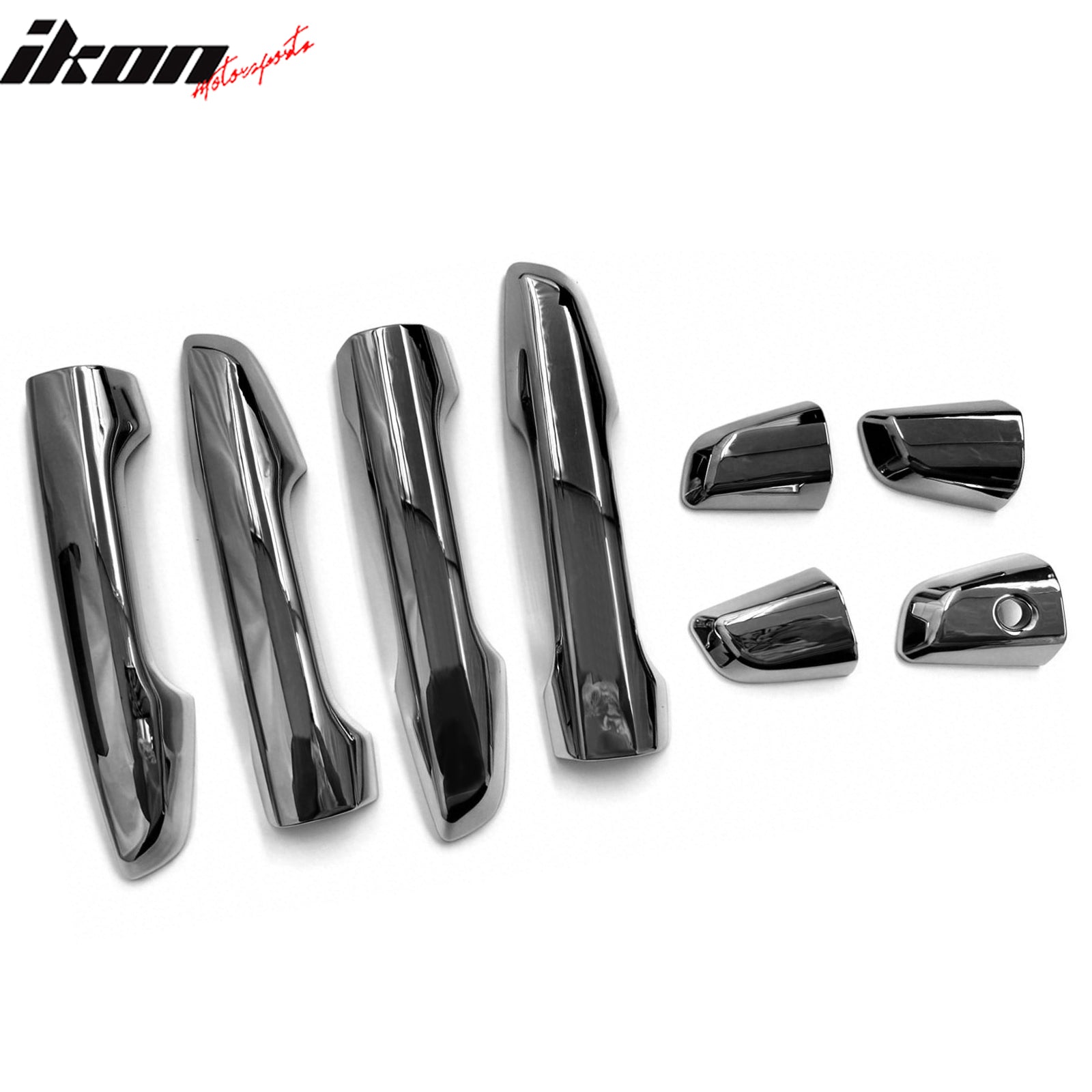 IKON MOTORSPORTS Door Handle Cover with 1-Keyhole, Compatible with 2017-2022 Honda CR-V, Chrome ABS Door Handle Protector Cap, 4PCS