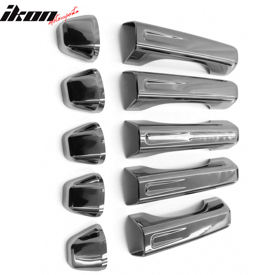 2018-2023 Jeep Wrangler 4Dr w/ Tail Gate Door Handle Covers Trim Chrome ABS