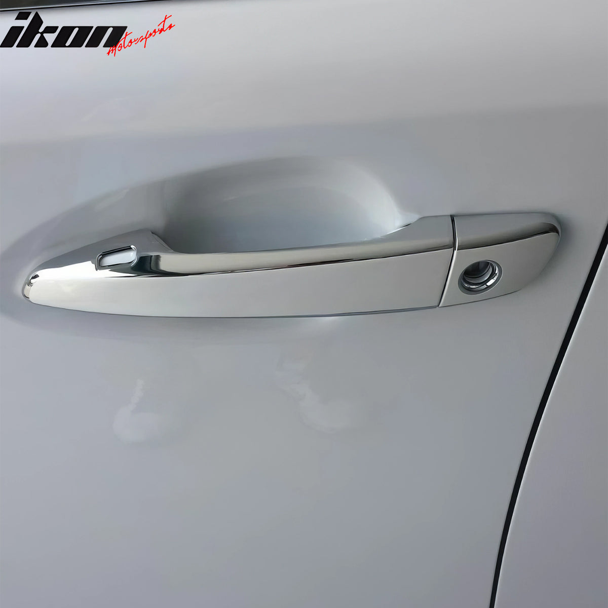 IKON MOTORSPORTS Door Handle Cover with 1-Key Hole, Compatible with 2010-2016 Lexus RX350/RX450h, Chrome ABS Door Handle Protector Cap, 4PCS