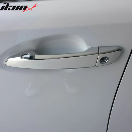 IKON MOTORSPORTS Door Handle Cover with 1-Key Hole, Compatible with 2010-2016 Lexus RX350/RX450h, Chrome ABS Door Handle Protector Cap, 4PCS