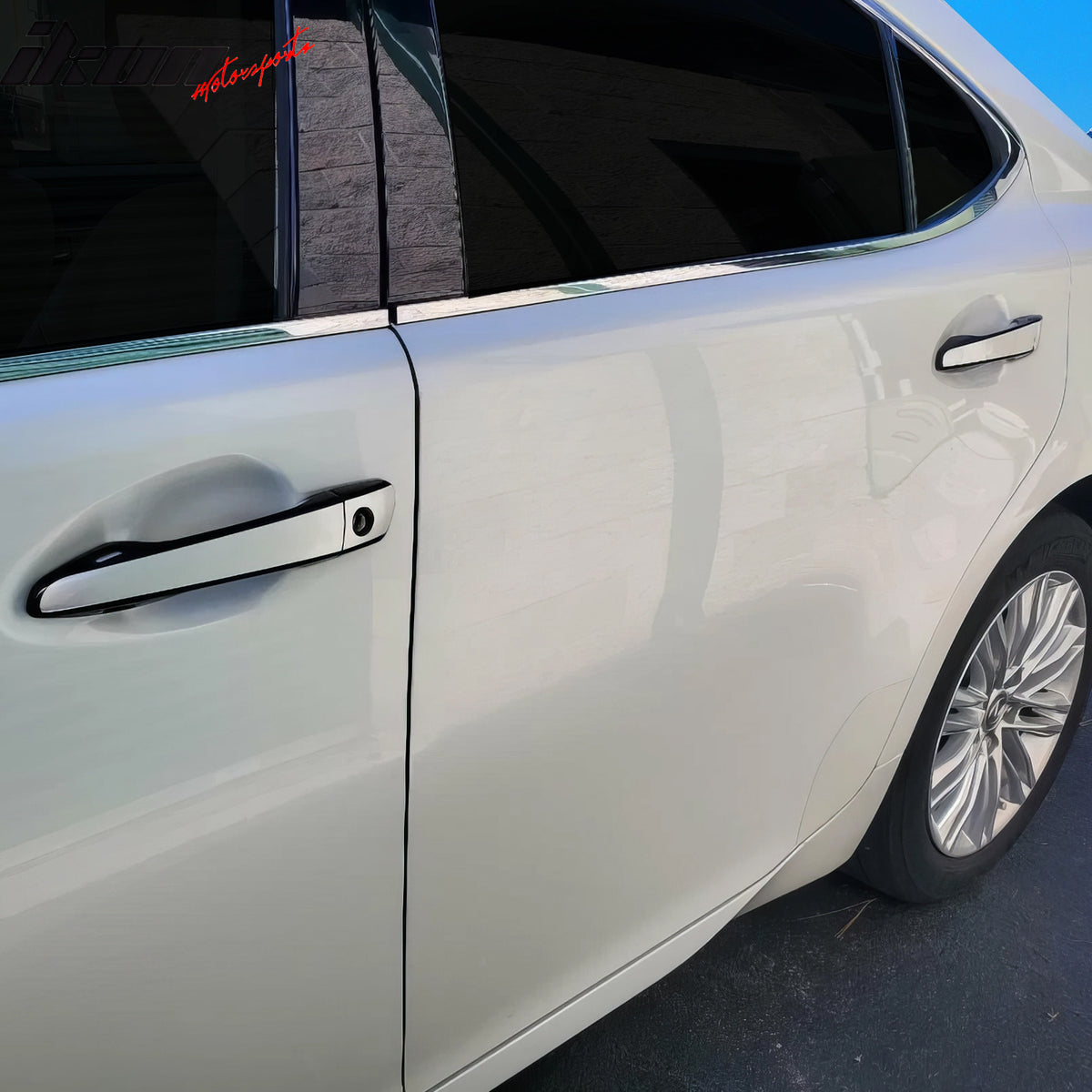 Fits 10-16 Lexus RX350/RX450h Chrome ABS Door Handle Covers Trim w/ 1-Key Hole