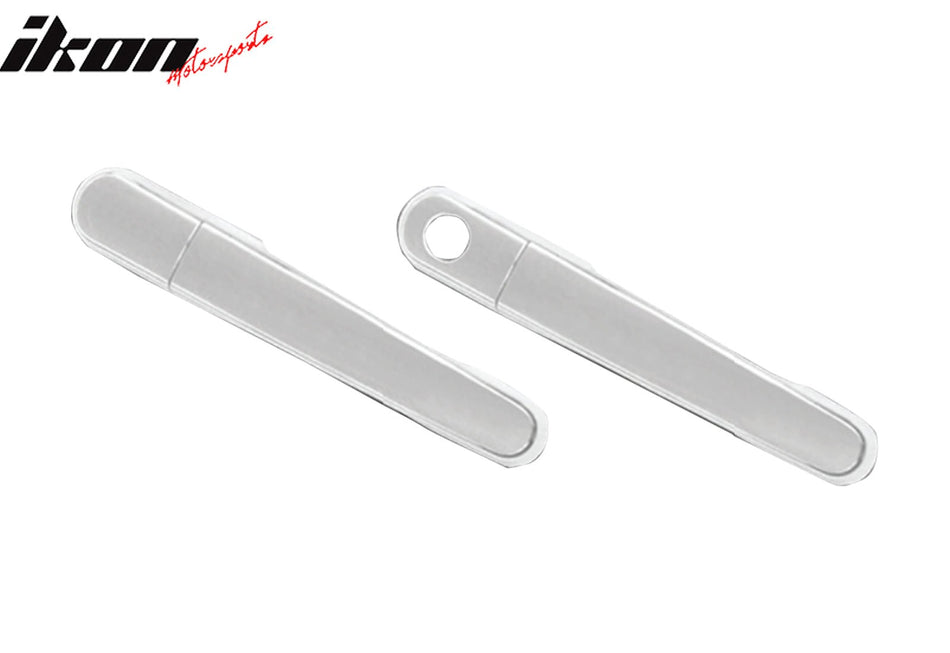 IKON MOTORSPORTS, Door Handle Cover W/1-Keyhole Compatible With 2010-2021 Toyota 4Runner SR5/Trail/Limited, 4PCS Driver Passenger Side Front Rear Door Handle Cover Assembly ABS Chrome
