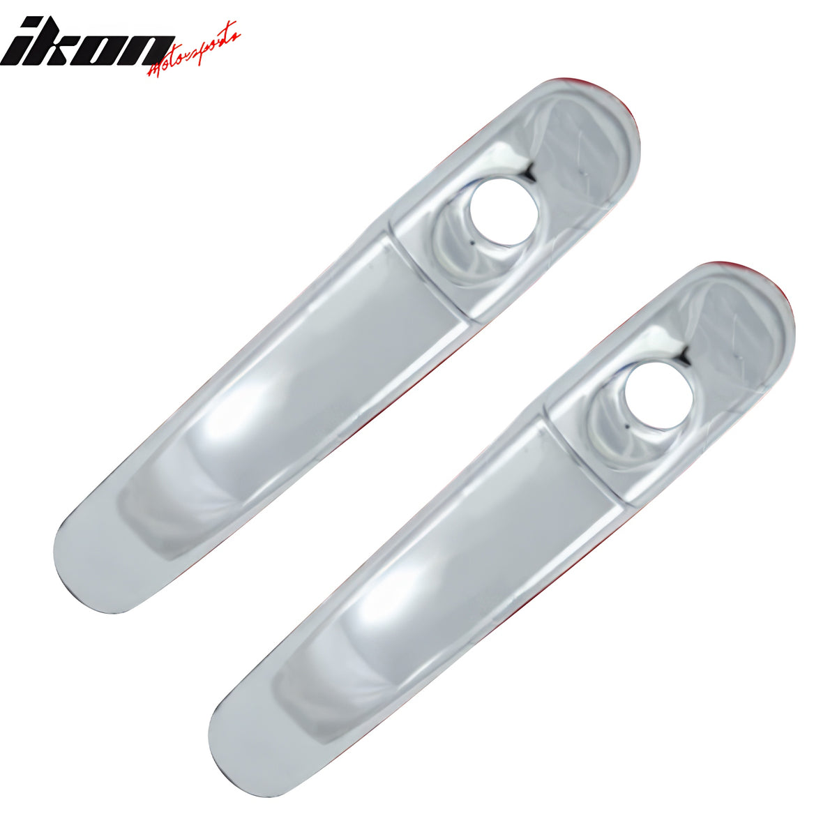 IKON MOTORSPORTS, Door Handle Cover Compatible With 2012-2017 Toyota Camry, Chrome ABS Plastic 1 Key Hole Exterior Door Knob Covers