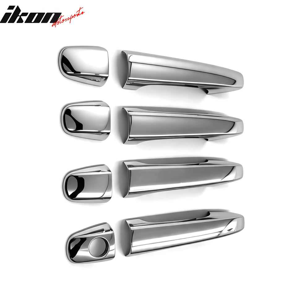 2010-2015 Toyota Prius Chrome ABS Door Handle Covers Cap Trims w/ 1 Key Hole