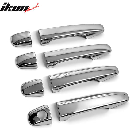 Fits 10-15 Toyota Prius Chrome ABS Door Handle Covers Cap Trims w/ 1 Key Hole