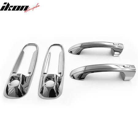Fits 02-08 Ram 1500/2500/3500 4PCS Chrome ABS Door Handle Covers w/ 2 Keyhole