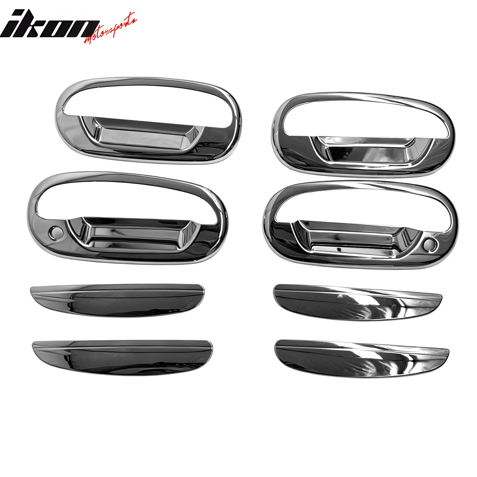 Fits 97-03 Ford F-150 Chrome Door Handle Covers 2 Key Holes w/o KeyPad Cut Out